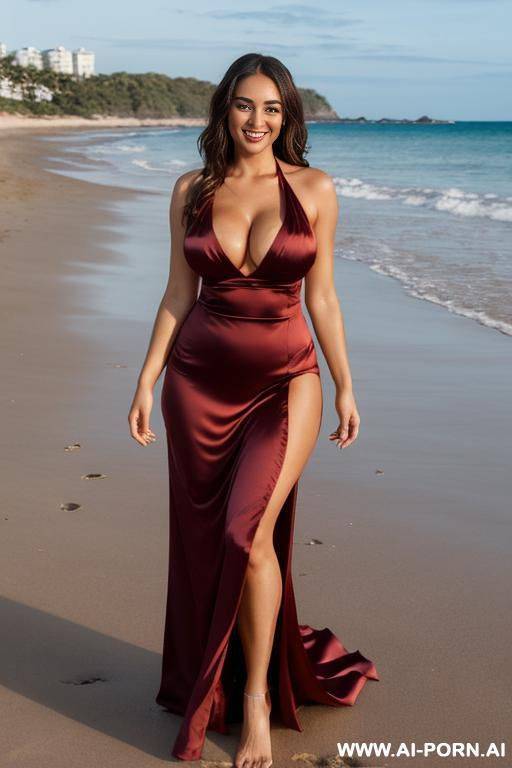 1 with black tanga on beach showing ass - #main