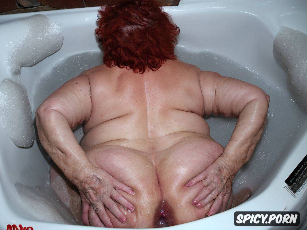 huge nipples, short red hair, naked obese bbw granny, gross - #main