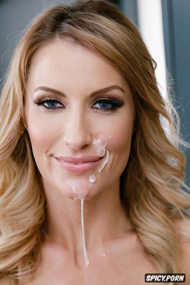 cum on face, photorealistic, ultra cute young woman, look into camera - #main