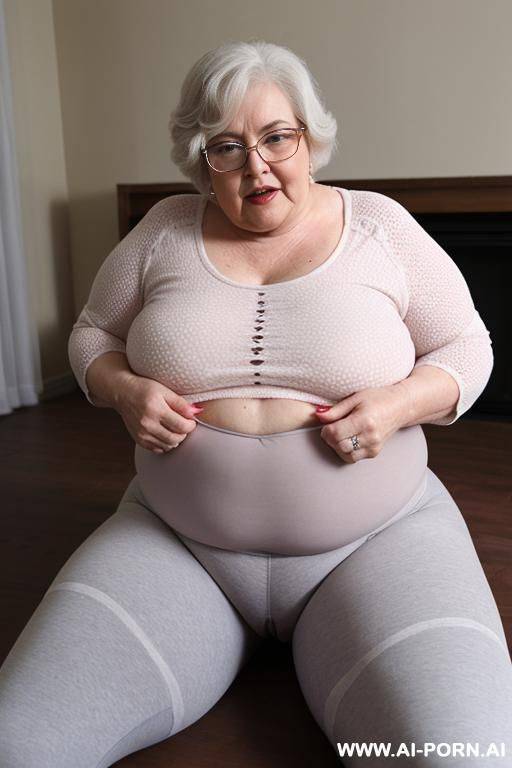 chubby granny in leggings cumshot - #main