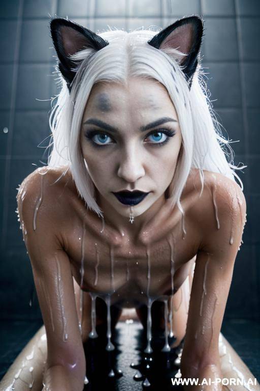 ((goth)), ((athletic figure)), (( skin)), ((cat ears)), ((goth princess)), ((open pussy)), ((totally naked)), (((goth makeup))), (((super long hair))), (((white hair))), ((((shaved pussy))), ((((rub pussy)))), ((((wet pussy only)))), ((((blue eyes)))) - #main