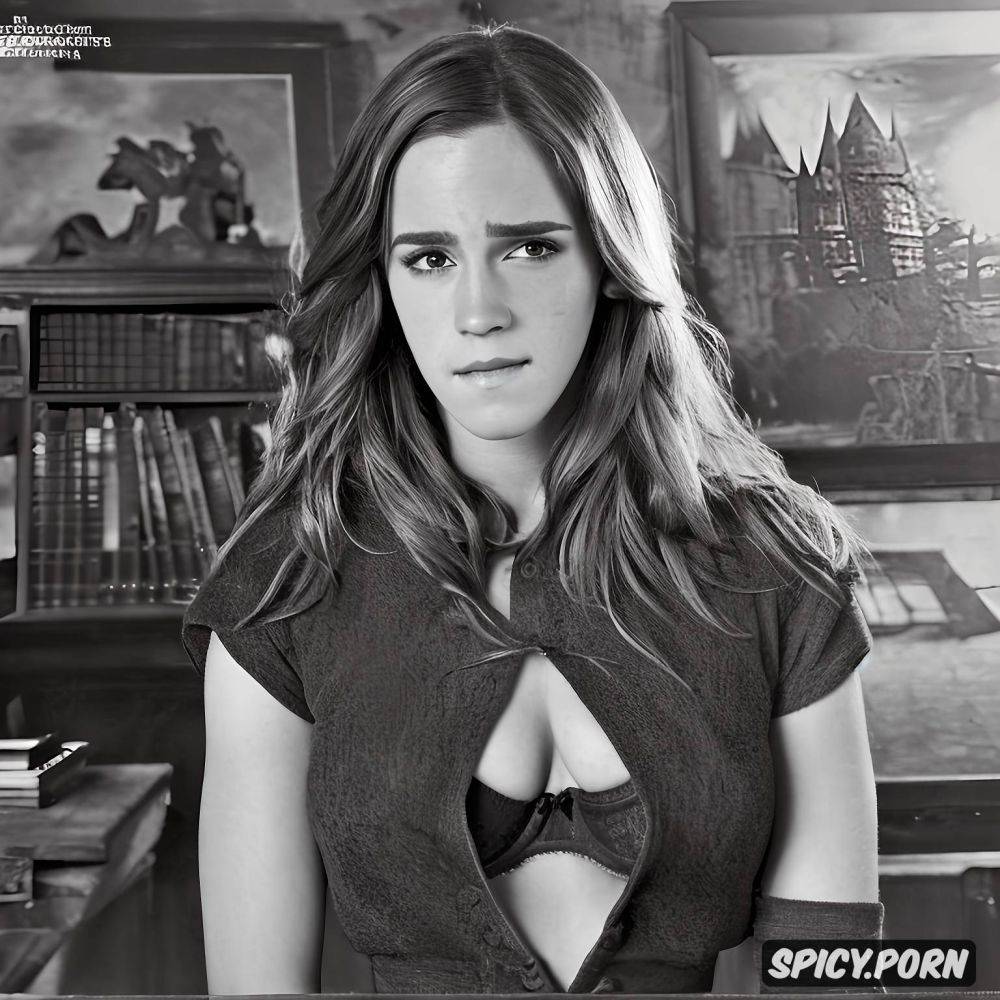 emmawatson as hermione granger, hyper realistic, gryffindor outfit - #main