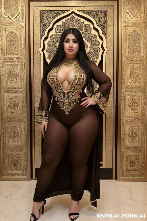 beauty face chubby naked wide hips full body view oiled - #main