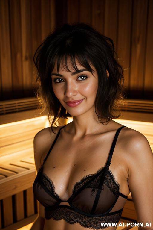 spanish woman nurse in the sauna - #main