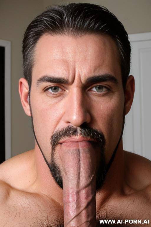 muscular mature goatee daddy huge hairy balls and cock - #main