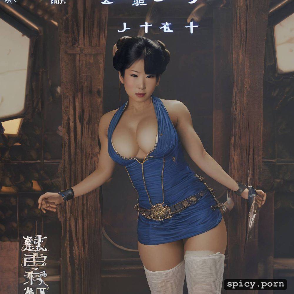 flat shoe soles, beefy thighs, capcom, mature woman, long dress knee length - #main