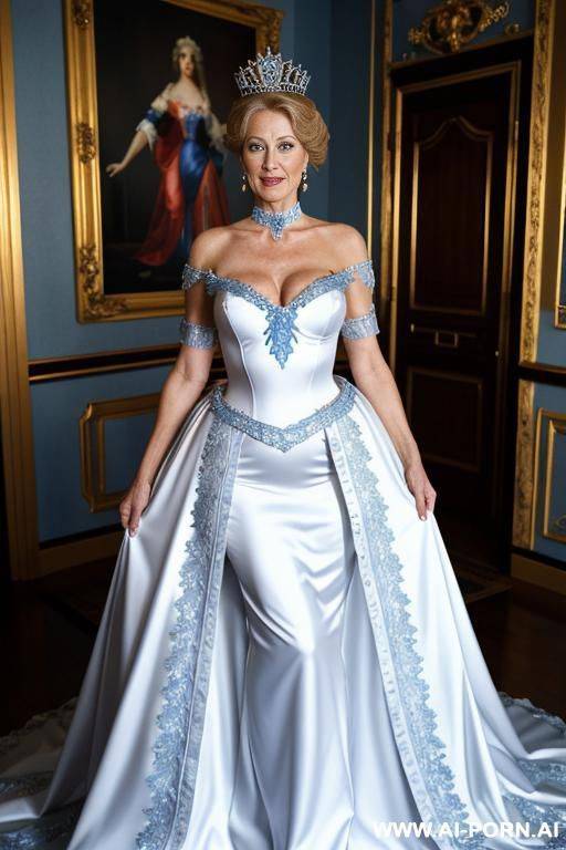 she is a beautiful queen wearing a sexy queen dress with a choker - #main