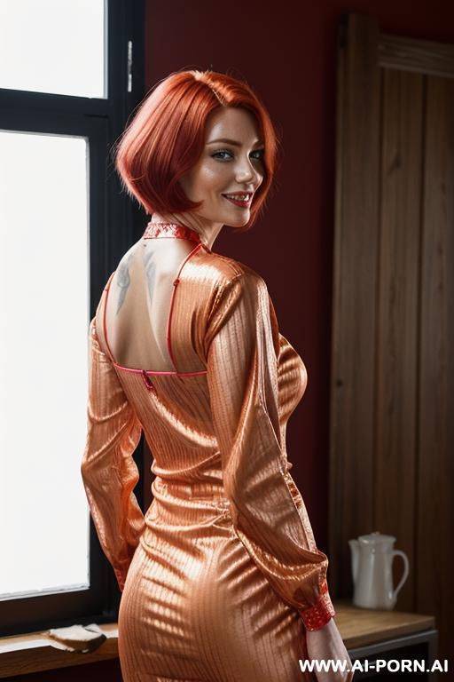 ginger blond scandinavian mature top model, smiling, busty, naked, (((show nice natural pussy))), (((2 women))), ((short hair)), - #main