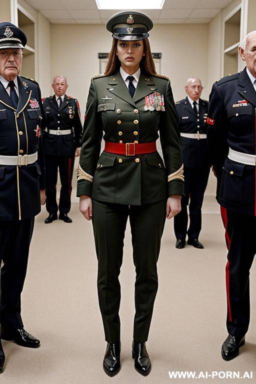 formation, military uniform, surrounded by old men - #main