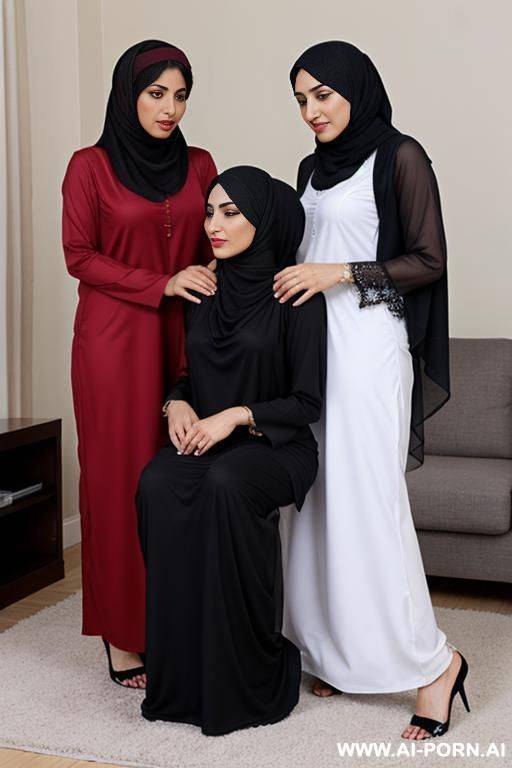 two arab womans in hijabs getting spanked by their mom - #main