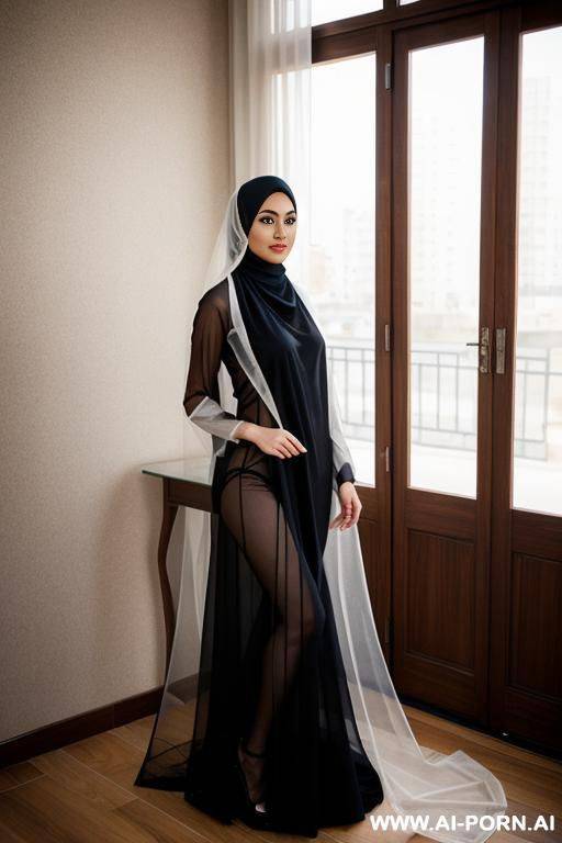 nude, arab woman , hijab , see-through_clog, - #main