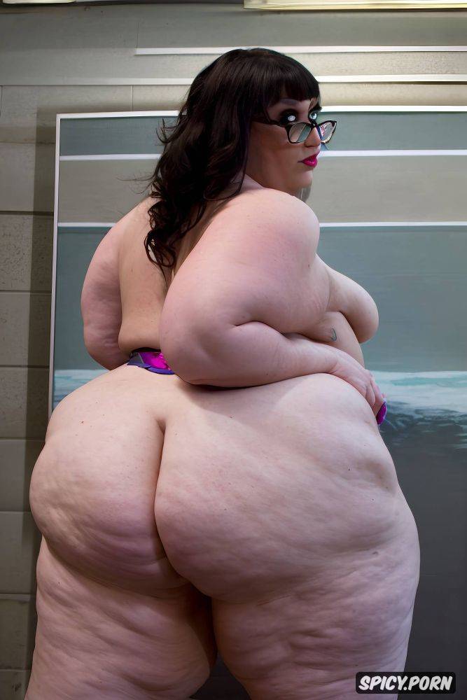 bottomless, obese, detailed anatomy the young man with the big dick behind the ssbbw milf - #main