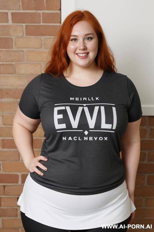 fat, chubby thighs, bbw, thick, yoga t-shirt and microskirt - #main
