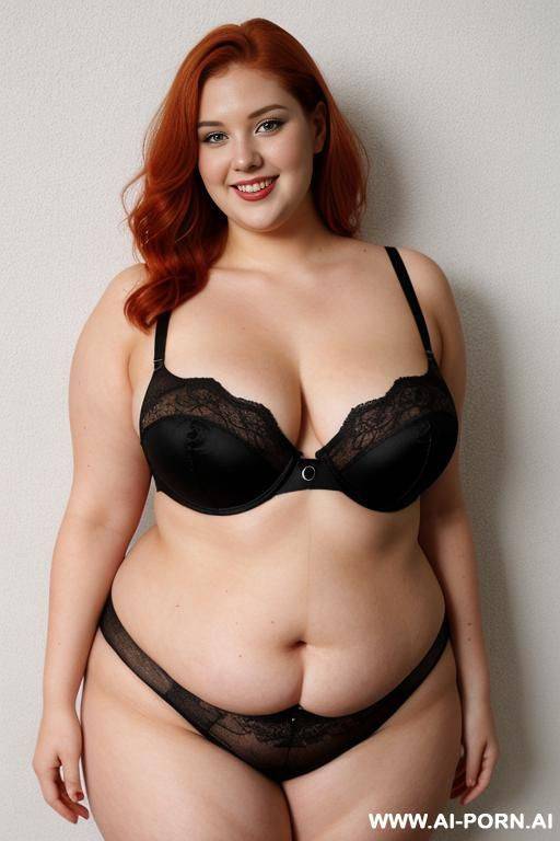 full body photo shot, about at elegant art gallery, fat bbw curvy with love handless and tummy, she is 20 years old, wearing a sexy and hot red gartert belt lingeries. - #main