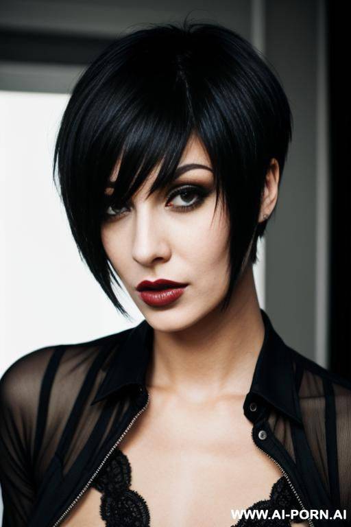 hot short haired emo woman - #main