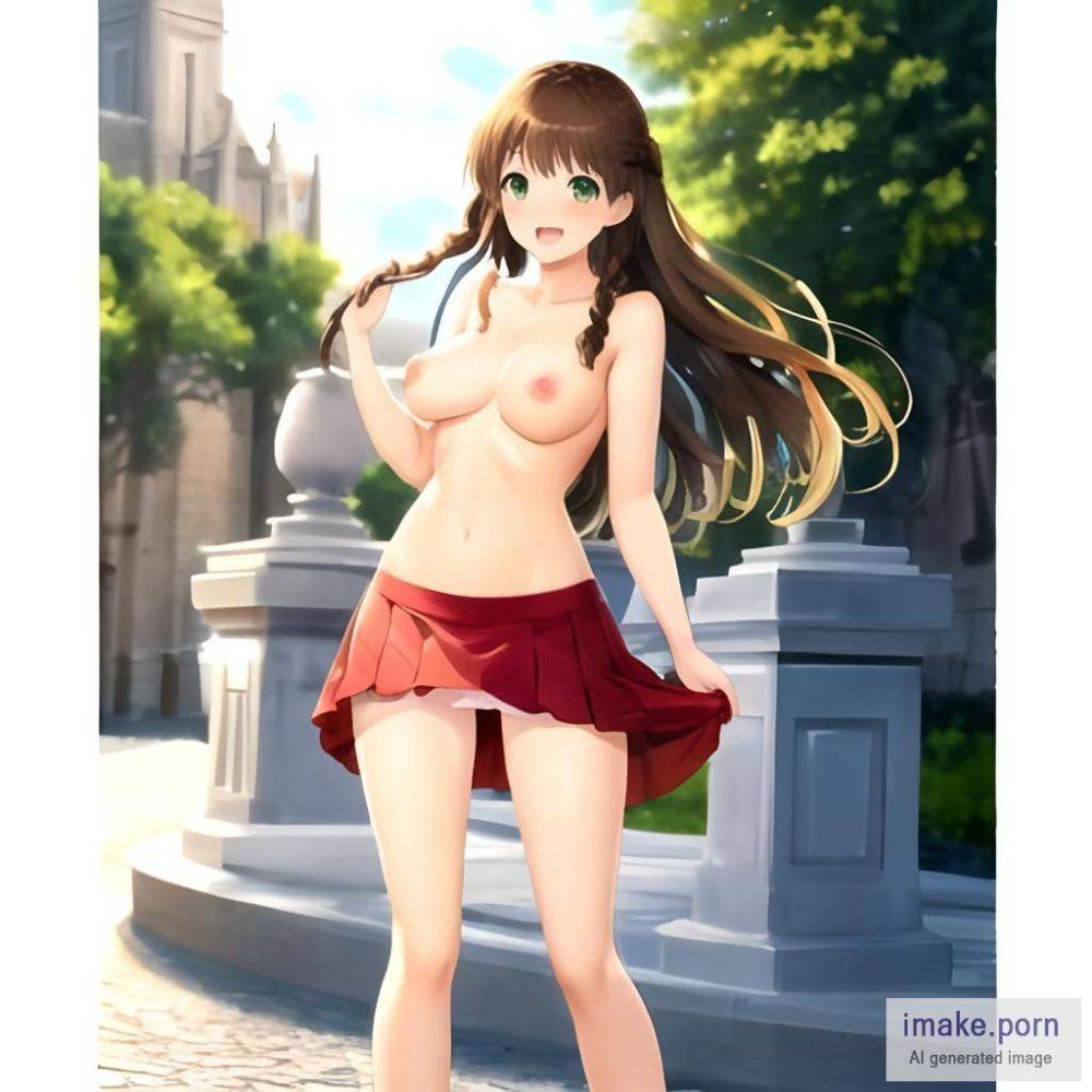 Single Girl, Standing, Normal body, Long Hair, Brunette, Naked,... - #main