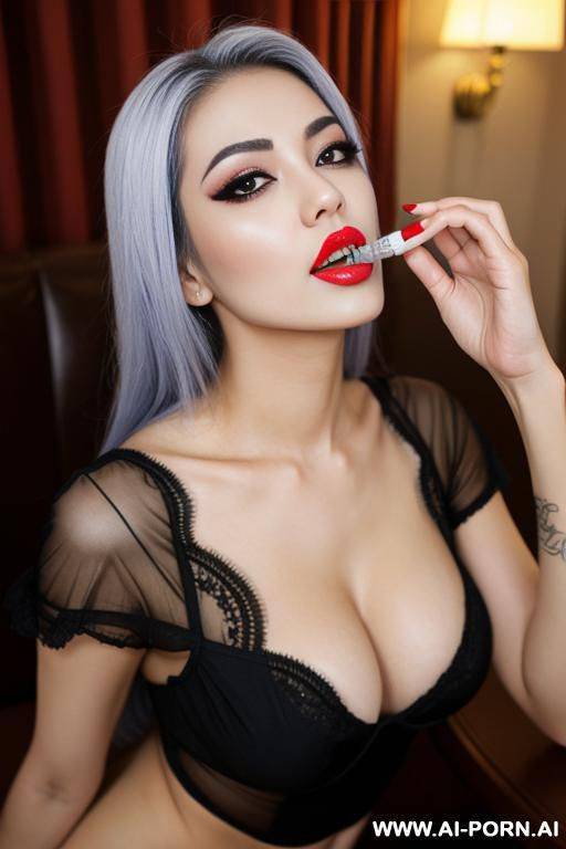 ahegao smocking cigarette woman - #main
