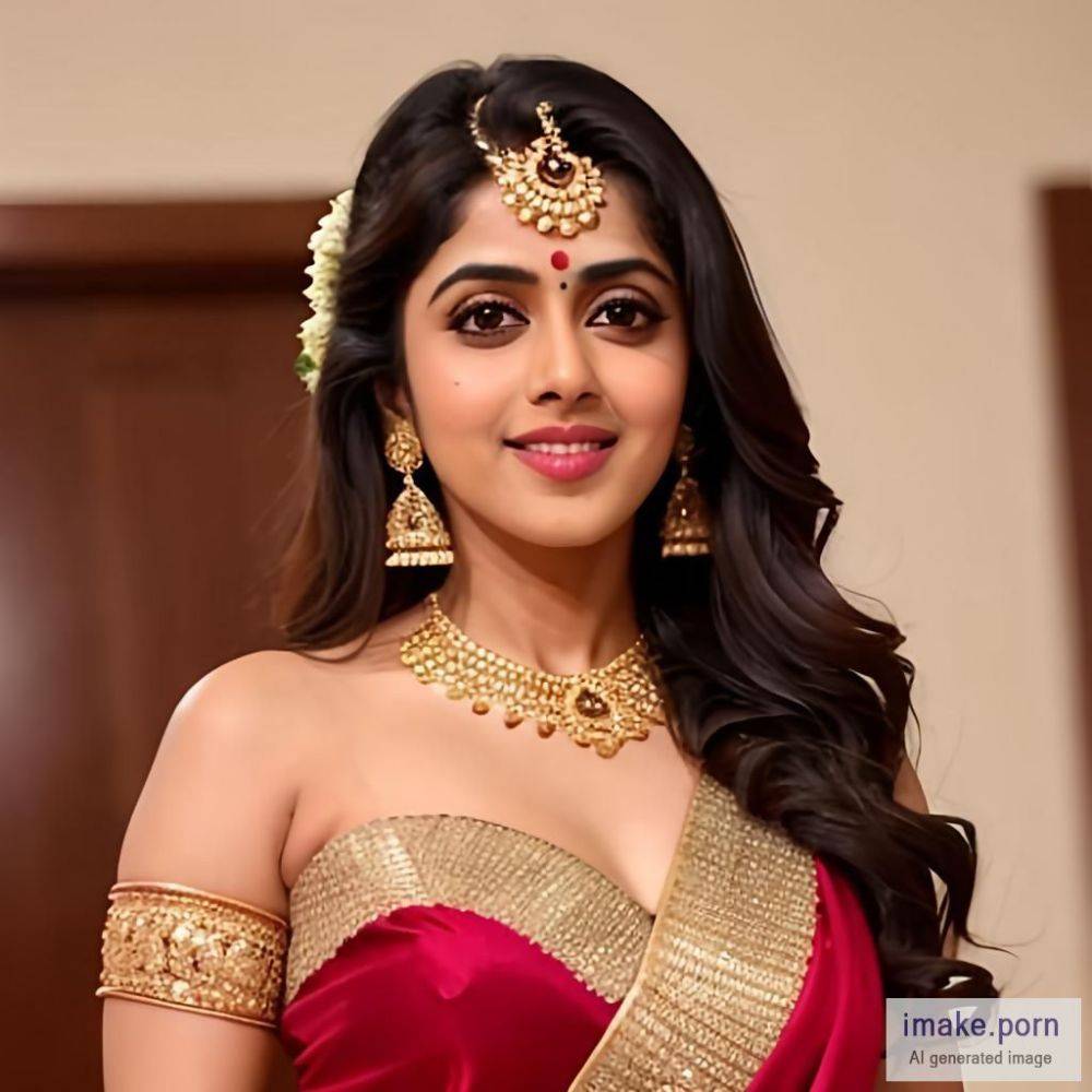 Genelia D Souza with devil horns and gold jewels wearing black... - #main