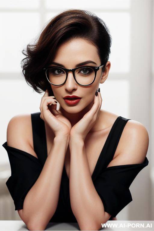 gorgeous celebrity, thick lips, beautiful eyes, lush hair, popstar, eyeglasses, sexy pose - #main