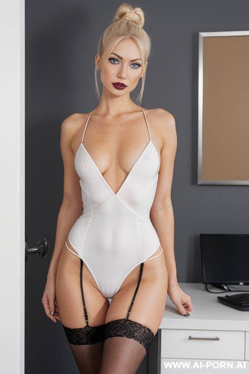 office blonde naked, (very white skin), (goth skin), - #main