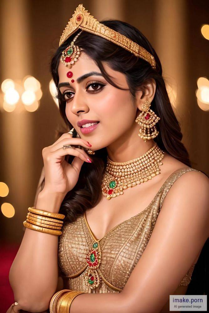 Genelia D Souza with devil horns and gold jewels - #main