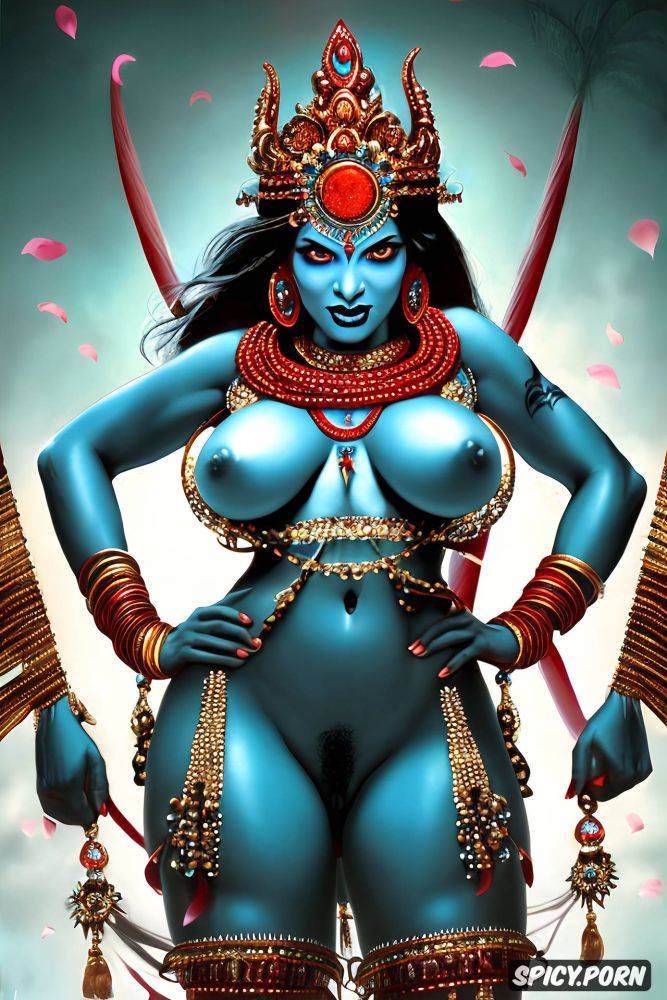 huge boobs, blue body, hands holding apart legs, hands groping boobs - #main
