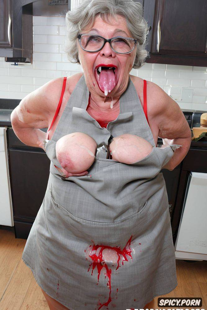 tremendous cum on tits, masterpiece, in the kitchen, pov, true colors - #main