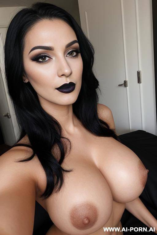 black makeup, perky tits, excited - #main