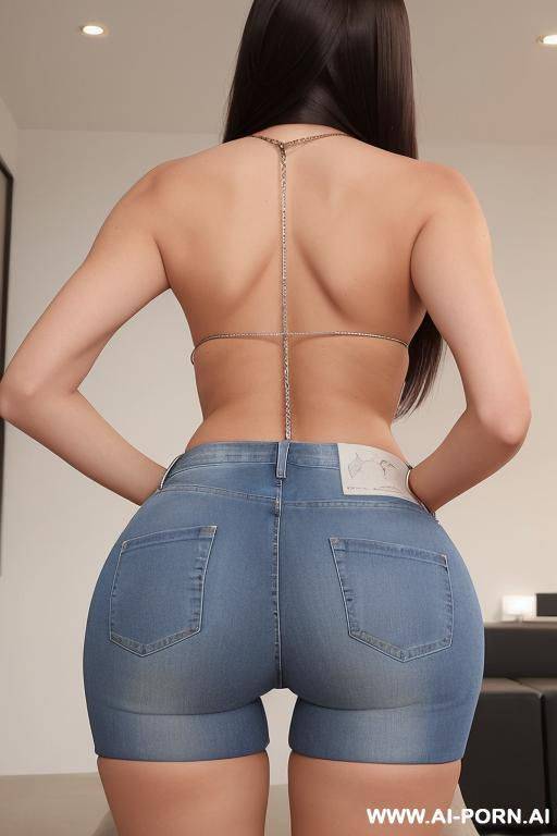 jeans, big ass, bent over, back view - #main