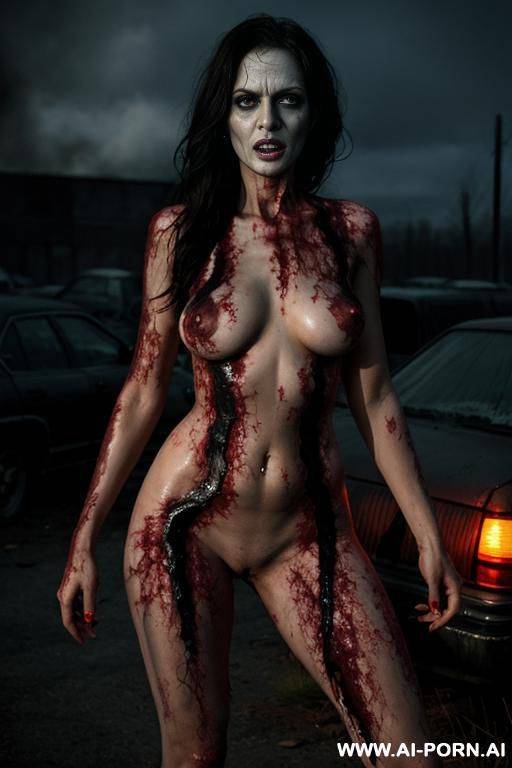 zombie apocalypse woman, scarcely nude - #main