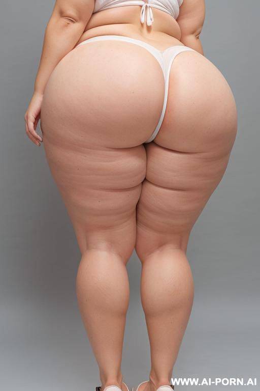 (very white) (bbw) (big ass) ((wearing only flip flops)) (standing up) (naked) (perfect legs) (thick legs) (cellulite) (perfect body) (backview) - #main