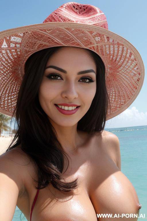 mexico woman, happy face, sexy boobs, sexy pussy, hat on head - #main