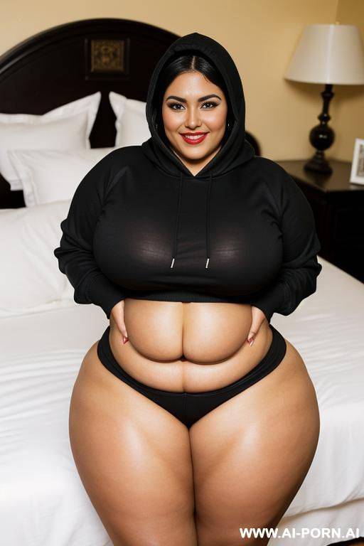 beautiful wide hipped mexican woman, pear shaped, bbw, very plump, rubbing her belly, oiled up - #main