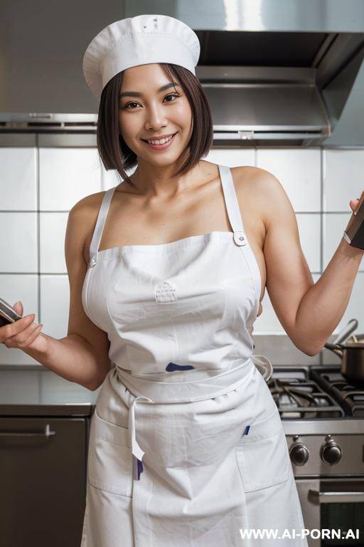 upper-body. giggly expression. tanned japanese escort model. waist-long-bobcut-hair. decent clothes. she has full, natural lips. real-life sei-ra sodes-hiro! - #main