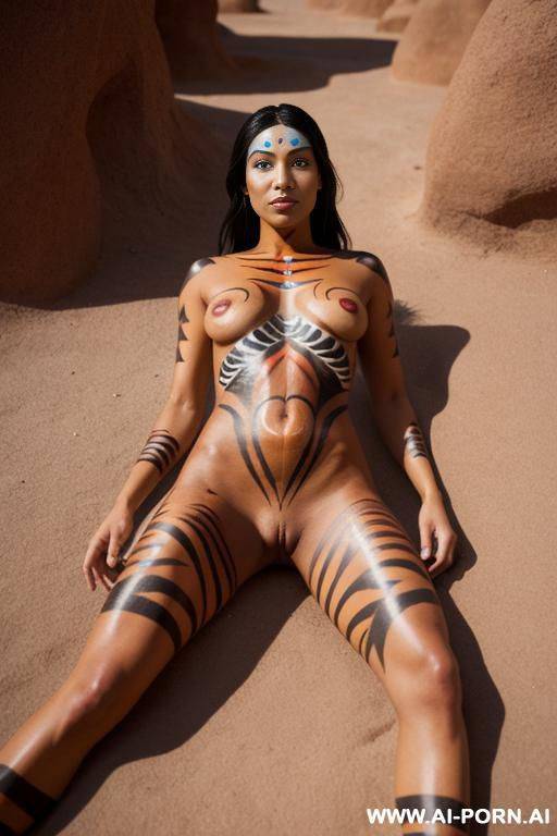 native american 1 nude, bodypaint - #main