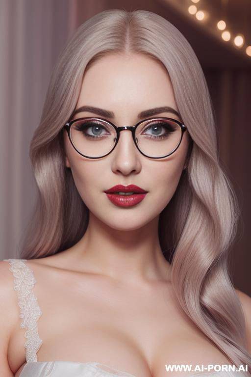 gorgeous model, (thick lips), (beautiful eyes), lush hair, photoshoot, (((animated))) eyeglasses - #main