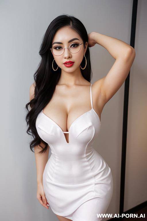 (sexy pose) (gorgeous model) ((full lips)) ((big eyes)) (lush hair) (photoshoot) (ahegao) (seductive) (hourglass figure) (leaning in) (hand in hair) (hoop earrings) (((soft cotton fabric))) (((2 women))) (goddess) (eyeglasses) - #main