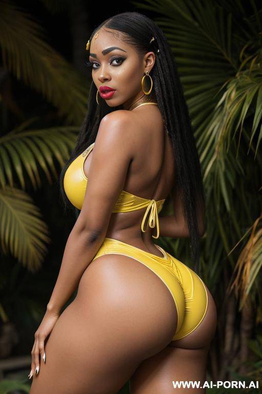 (ass shot) (bubble butt) (gorgeous model) ((full lips)) (((big eyes))) (lush hair) (((pout))) (((ahegao))) (hourglass figure) (earrings) (kissing) - #main