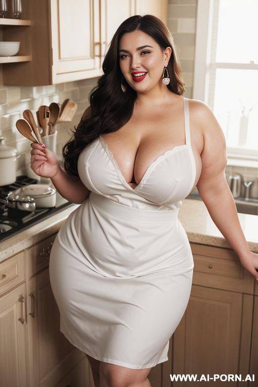 (on all fours) (tight apron) ssbbw)) ((fat face) (very obese) (massive ass) (300 pounds) (fat face) (chubby arms) big woman) (pear shaped) (super wide) (soft body) (big eyes) (((laughing))) ((sexy - #main