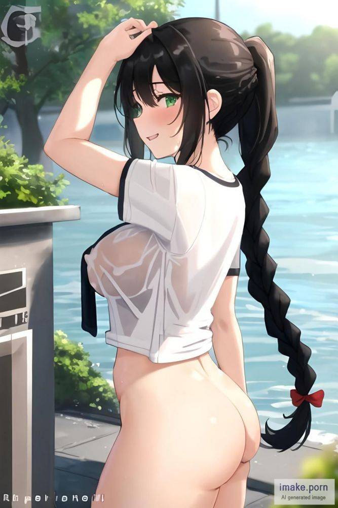 Wet Shirt (LORA), T-shirt, Single Girl, Standing, Normal body,... - #main