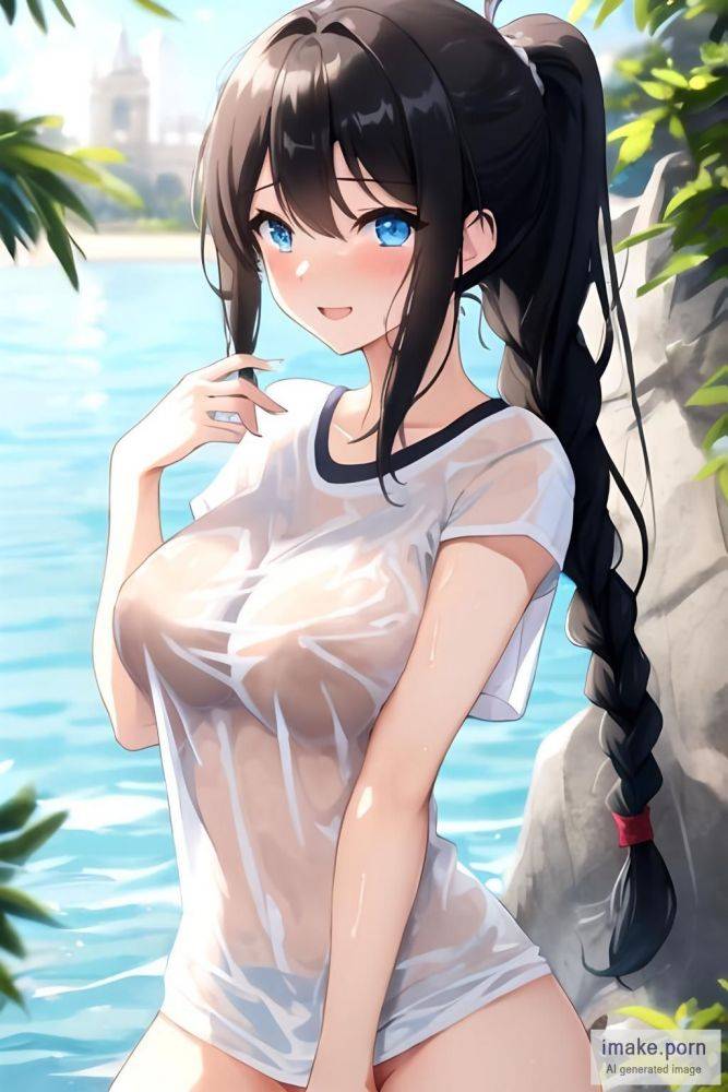 Wet Shirt (LORA), T-shirt, Single Girl, Standing, Teen 18+,... - #main