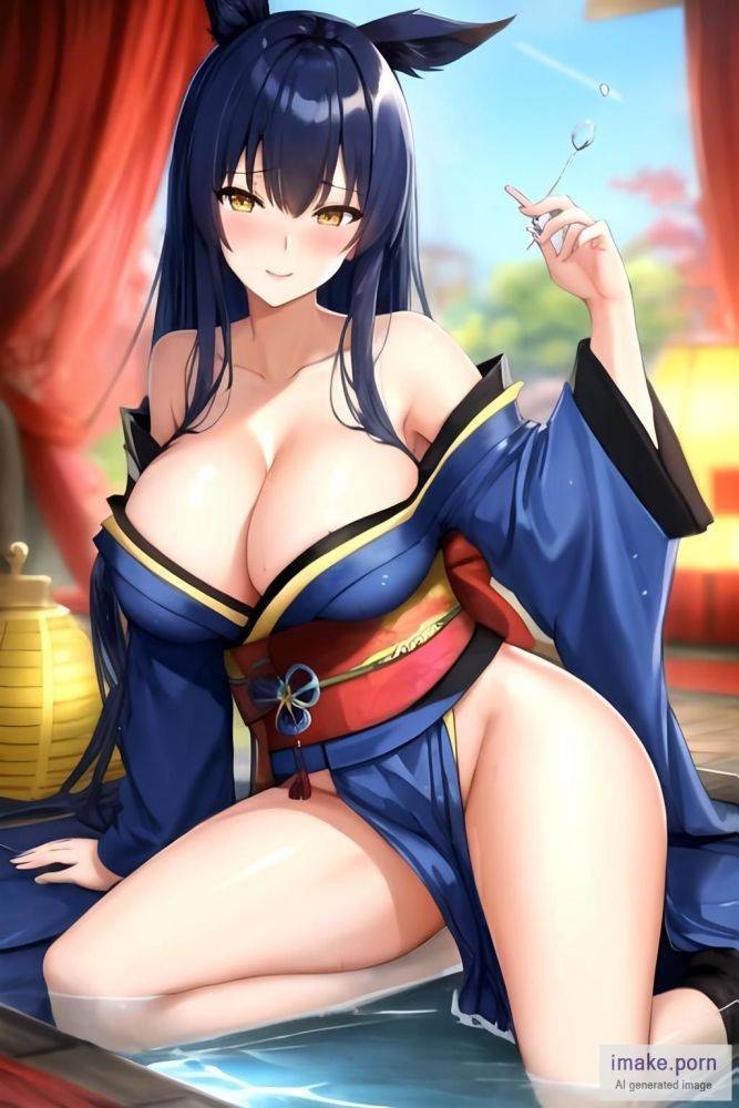 Whore, large breast, slim, dark blue hair, mature, yellow eyes,... - #main