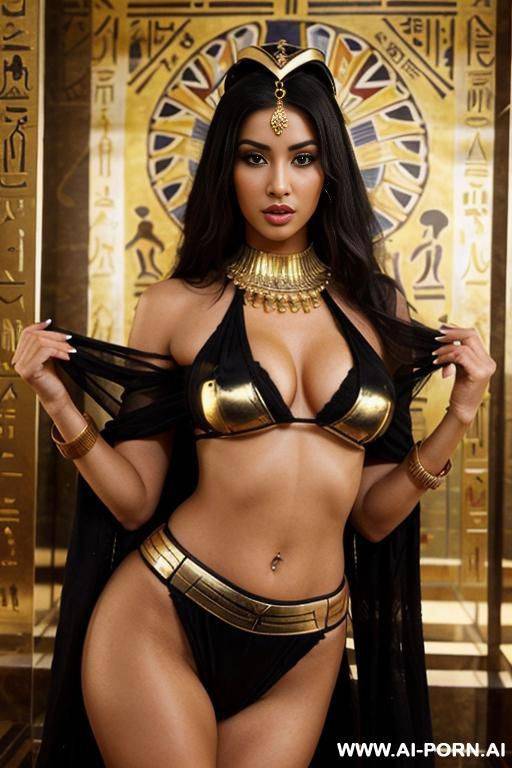 extremely sexy hot beautiful egyptian goddess wearing sexy ancient traditional atire - #main
