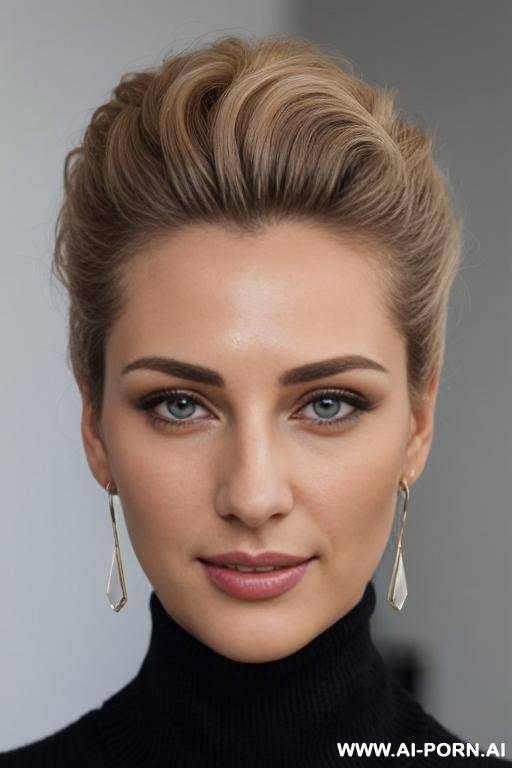 hartung, earrings. perfect detailed symmetrical dark eyes. - #main