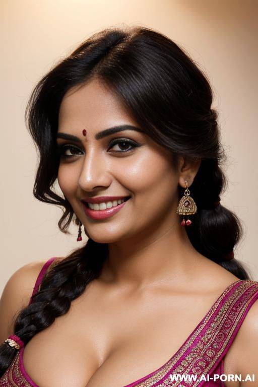 indian woman, sexy makeup, busty, face close up - #main