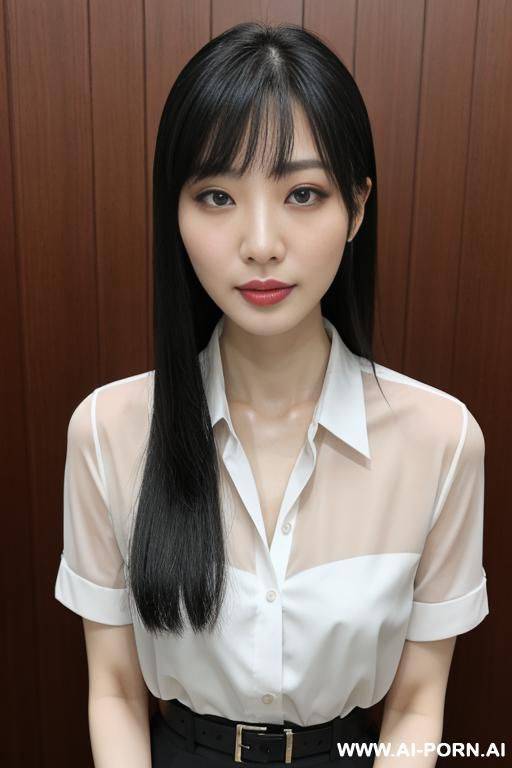 very white skin, 矮, 没有皱纹, 发簪, 中国传统服饰, 颧骨不突出, 红唇, 丰满, 圆脸, 端庄, 高鼻梁, very big eyes, 低颧骨, low eyes, 微笑 - #main