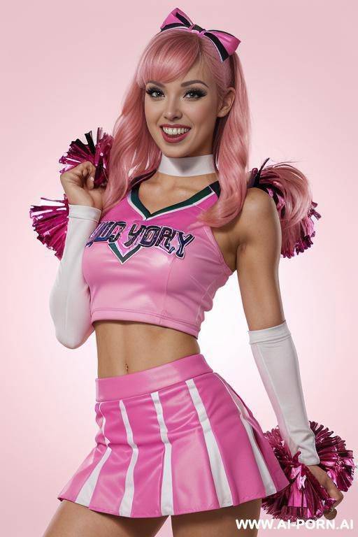 sexy cheerleader posing, flashing her pussy - #main