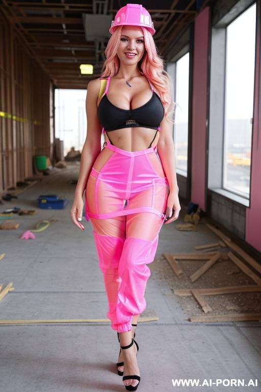 blonde hair with dark roots, blue eyes, long hair, fit body, hourglass figure, cleavage, slip dress, high heels, full body photo, club, smile - #main