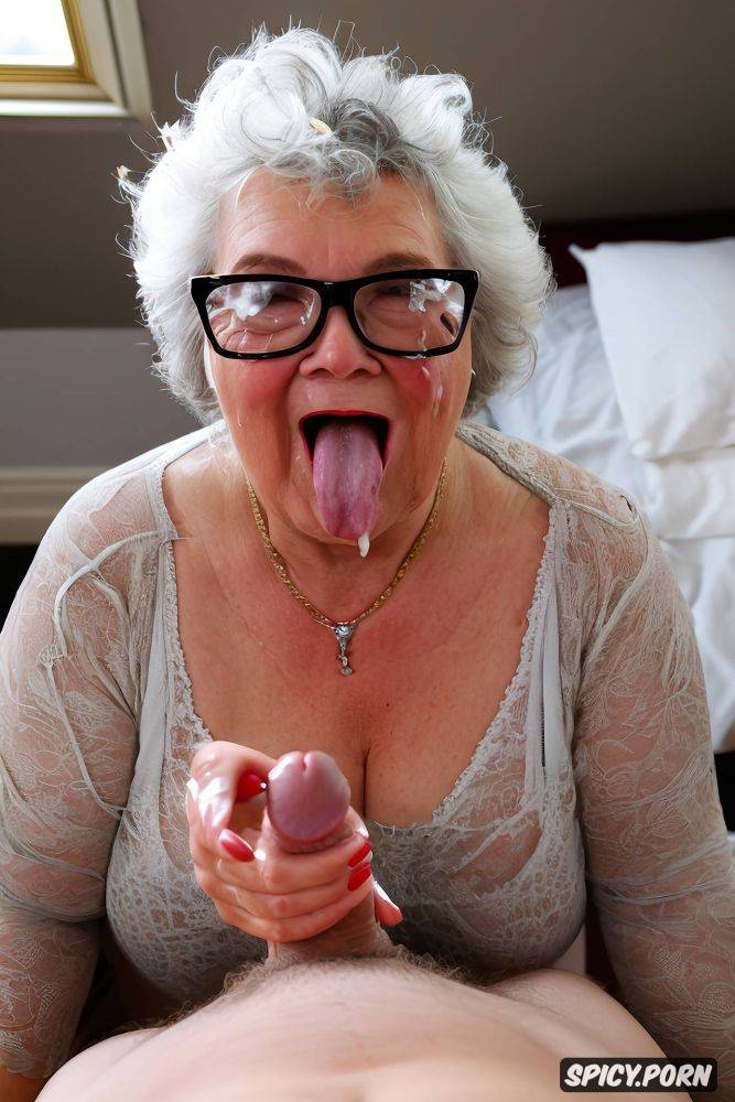 pov, masterpiece, short gray hair, in the bedroom, old senior grandmothers - #main