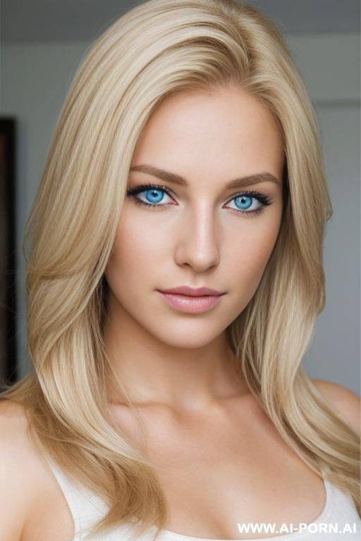 realistic blond teen 20, blue eyes, - #main